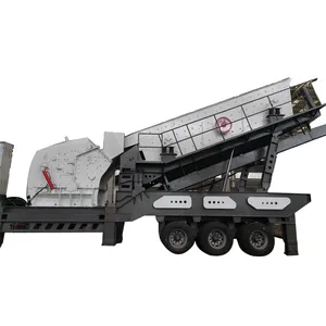 UNIQUEMAC Wheel-Type Mobile Crusher, Mobile Crushing Station, Wheeled Mobile Impact Crusher With Vibrating Screen