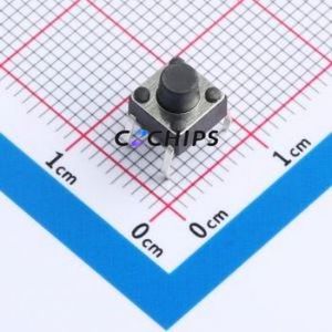 TS-1095-A5B3-D1 Tactile Switch Through hole Component (THT)-4P,6x6mm Switch Single Pole Single Throw Round Button 2.5N 6mm - Product Image 1