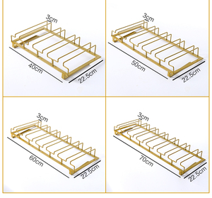 Estante de cocina debajo del armario, soporte colgante para copa de vino y vidrio, colgador de almacenamiento debajo del armario, Baño - Product Image 2