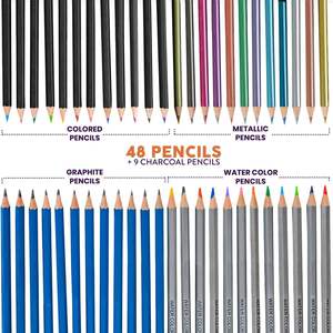 Secolorart Art Supplies 73 Pièces <span class=keywords><strong>Pro</strong></span> Art Supplies Pack Ensemble <span class=keywords><strong>de</strong></span> <span class=keywords><strong>Dessin</strong></span> Kit <span class=keywords><strong>de</strong></span> Croquis pour Artistes Adultes Adolescents Débutant - Product Image 5