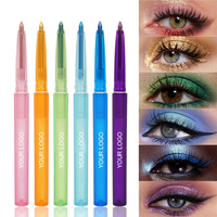 Crayon Gel Eyeliner Caméléon Imperméable Cosmétiques Marque Blanche Vente en Gros Personnalisée Végétalien Scintillant Coloré