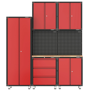 ตู้เก็บของ Kinbox 8 ชิ้น พร้อมโต๊ะทำงานในโรงรถแบบมีลิ้นชัก ระบบจัดเก็บของในโรงรถขนาด 20 ซม. x 8 ชิ้น - Product Image 2