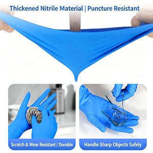 Gants jetables en vinyle synthétique noir de qualité alimentaire, mélange de nitrile, avec logo personnalisé, pour la cuisine, le nettoyage, le tatouage et le travail domestique - Product Image 6