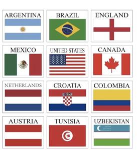 Nouveau autocollant tatouage drapeau national 4,5x3,5CM pour accessoires d'équipe de cheerleading - Product Image 4