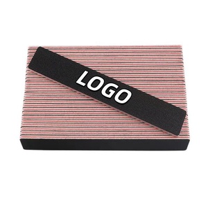 ZHI JIA Lima per Unghie Professionale Nera Rettangolare OEM a Doppia Faccia 100/180 80/80 Grit Personalizzabile Lavabile - Product Image 6