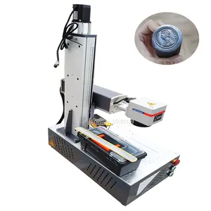 50W Compact Laser Machine 2D/2.5D Fiber Laser Marking Machine Z Axis Motor Automatically For Metal Deep Engraving Relief Carving