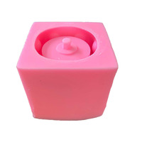 Cetakan Silikon Bentuk Kubus Dadu Besar, Berat, Tahan Lama, Klasik, Populer, Bagus, untuk Vas Bunga Sukulen, Tempat Lilin, dan Wadah Lilin DIY
