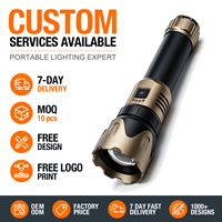 Lampe torche laser blanche ultra-lumineuse 20W en alliage d'aluminium avec faisceau de 500 mètres, rechargeable, zoomable, lampe de camping LED