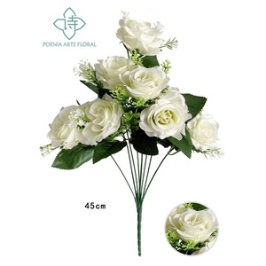 8 pezzi di fiori di rosa artificiale con bordo per matrimonio e arredamento del ristorante 8435588805723 eleganti fiori Bouquet