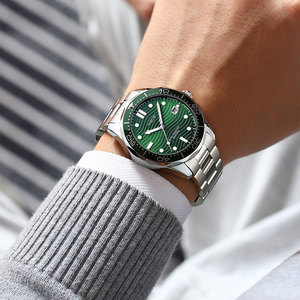 Pour NIBOSI 2593A Logo personnalisable montre à Quartz pour hommes classique 18mm bande en acier inoxydable alliage de Style d'affaires Antique - Product Image 5