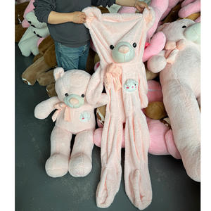 Mainan boneka beruang besar 80-120 cm, produk semi-selesai tanpa mengisi kain Super lembut cangkang mewah grosir Hari Jadi - Product Image 3