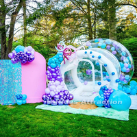 Nouveau style populaire, tente gonflable en forme de dôme, ballon à bulles, ventilateur intégré, matériau PVC transparent pour les mariages, les anniversaires