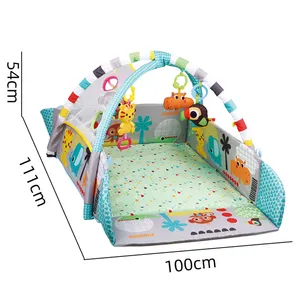Newborn Tummy Time Baby Play Gym Soft Toy Baby Animal Play Mat Activity Gym With Ball Pit