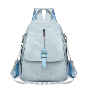 Mochila personalizable de gran capacidad de cuero PU para mujer, bolso de hombro multifuncional de estilo coreano, diseño versátil de cuero suave - Product Image 6