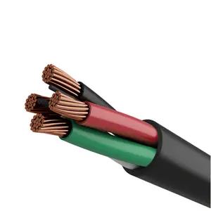 A cabo fabrica mult-specs Borracha De Silicone Flexível 4 Core Isolated Armoured Tin electric wires Copper wire power cable