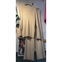 Ensemble de pulls pour femmes à motifs personnalisés vêtements et pantalons longs en coton ensemble de pulls deux pièces en tricot de polyester pour femmes