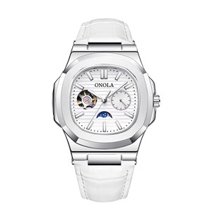 ONOLA 3855 <span class=keywords><strong>Montre</strong></span> squelette de luxe pour homme, tourbillon mécanique de haute qualité avec phase de lune, étanche, affichage <span class=keywords><strong>soleil</strong></span>-lune-étoiles - Product Image 4