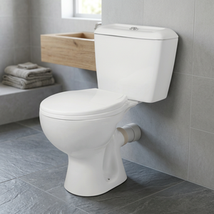 โถสุขภัณฑ์เซรามิคทรงสี่เหลี่ยมแบบอินเดีย EWC ระบบ Washdown แบบ S-Trap สไตล์อินเดีย - Product Image 6