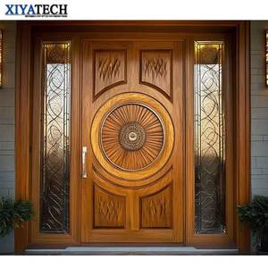 XIYATECH <span class=keywords><strong>Puerta</strong></span> <span class=keywords><strong>exterior</strong></span> Moderna <span class=keywords><strong>de</strong></span> <span class=keywords><strong>madera</strong></span> <span class=keywords><strong>de</strong></span> doble panel <span class=keywords><strong>tipo</strong></span> columpio <span class=keywords><strong>puerta</strong></span> delantera <span class=keywords><strong>de</strong></span> seguridad estilo europeo brillante <span class=keywords><strong>Puerta</strong></span> <span class=keywords><strong>de</strong></span> doble vidrio - Product Image 3