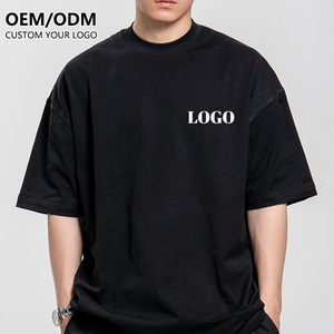 Camiseta Extra Grande de Lujo para Hombre, 100% Algodón, Cuello Redondo, Logotipo Vintage, Diseño Gráfico Personalizado y Tejido de Punto Grueso - Product Image 1