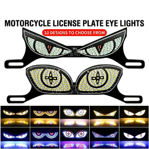Shuntour - Luz LED Universal para Matrí<span class=keywords><strong>cula</strong></span> <span class=keywords><strong>de</strong></span> Motocicleta, Resistente al Agua IP68, Sin Perforación, Ojos <span class=keywords><strong>de</strong></span> Demonio, Lámpara Intermitente - Product Image 2
