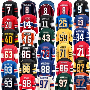 Fabrik-Großhandel Vollständig Besticktes Name-Nummer-Logo Premium Herren Jugend Eishockey-Trikot USA Kanada Lagerbestand Maßgefertigtes Eishockey-Trikot - Product Image 1