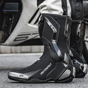 <span class=keywords><strong>Botas</strong></span> de Motociclismo, <span class=keywords><strong>Botas</strong></span> de Motocross para Pista y Todoterreno, Equipo de Motocicleta Antideslizante y Anticaídas para Turismo - Product Image 2