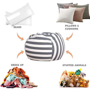 Bolsa de almacenamiento para silla, funda para silla para niños, sofá perezoso con cremallera rellenable para organizar juguetes de peluche para niños, lona de algodón Premium <span class=keywords><strong>grande</strong></span> - Product Image 3