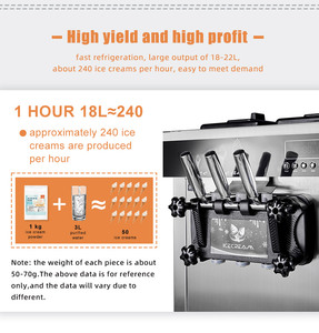 Gelato máy mềm <span class=keywords><strong>Ice</strong></span> <span class=keywords><strong>Cream</strong></span> Making <span class=keywords><strong>Machine</strong></span> 18-22l/h đầu ra sữa chua <span class=keywords><strong>Ice</strong></span> <span class=keywords><strong>Cream</strong></span> Maker 3 hương vị cho nhà máy giá - Product Image 6