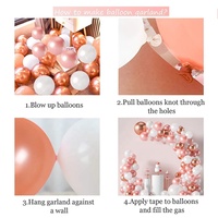 Blanc et or Rose cérémonie noël mariage joyeux anniversaire fête fournitures décoration décor ballon guirlande arc Kit ensemble