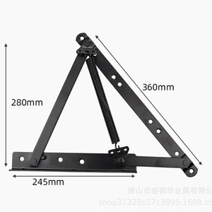 Bisagra para Sofá Cama con Mecanismo de Resorte, Acero de 2 mm, Superficie Negra Electroforética, Accesorio de Montaje para Estructura de Cama Mediana - Product Image 5