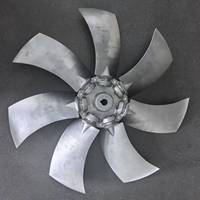 Ventilateur axial à impeller unique en alliage d'aluminium à 8 pales, robuste, haute résistance, résistant aux hautes températures, à lame courbée