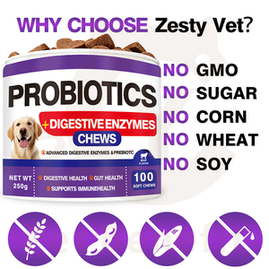 Suplemento Intestinal Probiótico para Mascotas OEM/ODM, Masticables Blandos para el Apoyo Digestivo, Prebióticos, <span class=keywords><strong>Enzimas</strong></span> <span class=keywords><strong>Digestivas</strong></span>, Promueve la Salud Intestinal - Product Image 2
