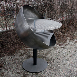 Parrilla de barbacoa de acero Corten con cuenco de fuego interno recubierto de polvo de alta presión para cocinar al aire libre - Product Image 5