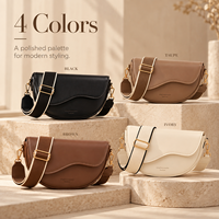 Nouveau sac à bandoulière tendance en cuir PU ondulé, sac à main pour femme avec large sangle réglable pour les trajets quotidiens