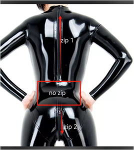 <span class=keywords><strong>Combinaison</strong></span> intégrale sexy pour femme en PU brillant effet <span class=keywords><strong>latex</strong></span>, col montant, effet gainant, pour la danse en boîte de nuit et les spectacles - Product Image 2