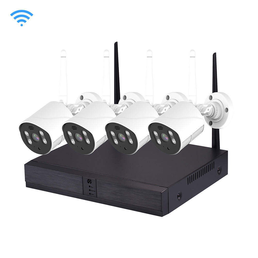 Xmeye ngoài trời 1080P IP Camera tầm nhìn ban đêm 4 kênh NVR hệ thống không dây CCTV giám sát an ninh Wifi NVR Kit