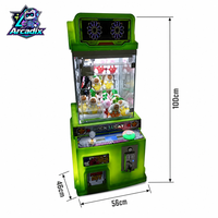 Machine à griffes pour mini-poupées en peluche, en plastique, avec paiement par pièces et prise UE, équipement de jeu d'arcade personnalisable tout-en-un