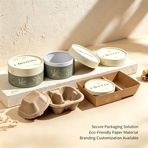 Caja Redonda de Papel Kraft para Pastel Basco con Logotipo Personalizado, Envase para Pastel de Grado Alimenticio con Tapa y Papel Dorado - Product Image 4