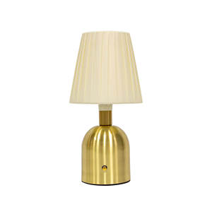 Lámpara de Mesa Moderna Dorada al por Mayor, Lámpara de Noche Decorativa con Pantalla de Tela para Dormitorio y Decoración del Hogar - Product Image 6