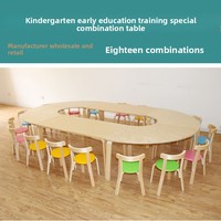 Ensemble de meubles en bois de style moderne Montessori pour enfants, pour salle de classe, école maternelle, garderie, salle de jeux, salle de bain, hôpital et hôtel