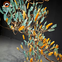 Luminaire suspendu en forme d'arbre bonsaï artistique, inspiré du zen, en pierre, pour intérieur haut de gamme