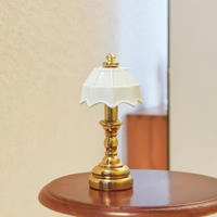 Penjualan Panas 1:12 Model Miniatur Rumah Boneka Lampu Meja Vintage