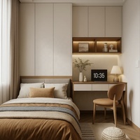 Einfacher Stil Multifunktionales Tatami Integriertes Bett-Kleiderschrank-Set, Kinderzimmer-Möbelset mit Kommode, Direktvertrieb OEM & ODM