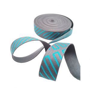 สายสะท้อนแสงเรืองแสง พิมพ์ลายด้วยความร้อน โลโก้ตามสั่ง ขนาดเลือกได้ สายรัดไนลอน อุปกรณ์ตกแต่งเสื้อผ้าแบบกำหนดเอง พิมพ์ลาย - Product Image 4