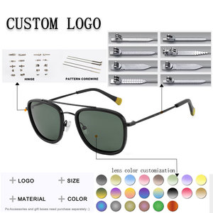 Pilot Style Rectangle Sunglasses Full Rim Black Frame Green Lenses UV400 Protection Unisex Outdoor Use - Product Image 2