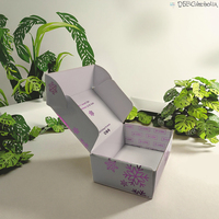 Boîte à cadeaux en carton ondulé coloré pour sous-vêtements, design personnalisé, laminage mat, gaufrage, matériaux recyclés, certifié ISO