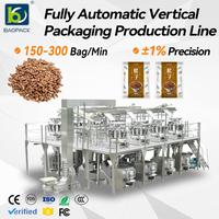 Machine de remplissage verticale automatique pour café en grains, épices, sucre, pop-corn, barres protéinées, cacahuètes – Haute précision, faible bruit, pour sachets en papier/film/feuille