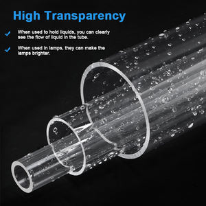 أنبوب أكريليك شفاف مصنوع من البلاستيك الصلب PMMA بمقاسات مخصصة من 3 إلى 1500 مم - Product Image 5