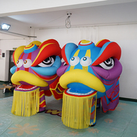 Costume de lion gonflable sur mesure pour la danse du lion traditionnelle chinoise, mascotte publicitaire pour la décoration d'événements